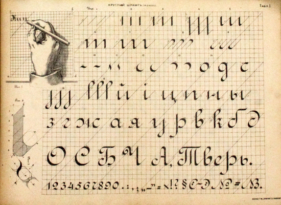 Евсеев И.Е. Объяснительный текст к образцам шрифтов: круглого (ronde), готического, фрактурного, батард, славянского и друг. [Пособие для учащихся и для самообучения. 8-е изд.] М.: Т-во «Печатня С.П. Яковлева, [1918].